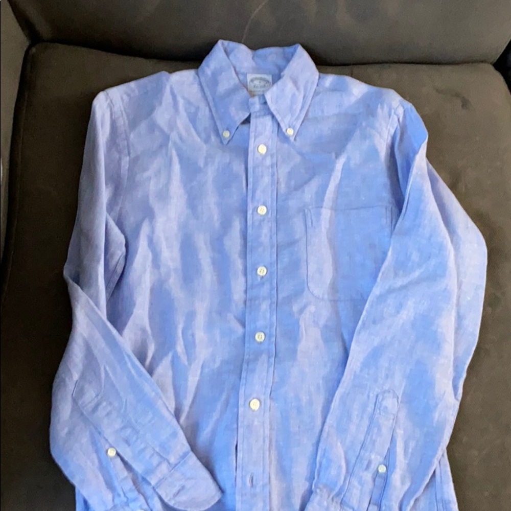 Brooks Brothers Blue Button down  dress shirt Sz S